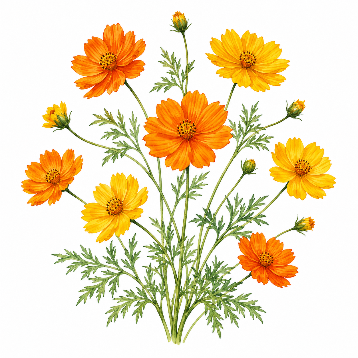 Sulphur Cosmos - Cosmos sulphureus