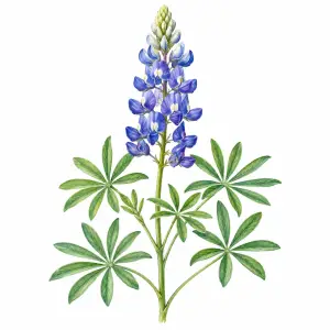 Blue lupine Lupinus nanus California native wildflower for pollinator and wildflower seed mixes