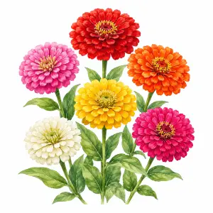 California Giant zinnia Zinnia elegans annual flower for pollinator and wildflower seed mixes