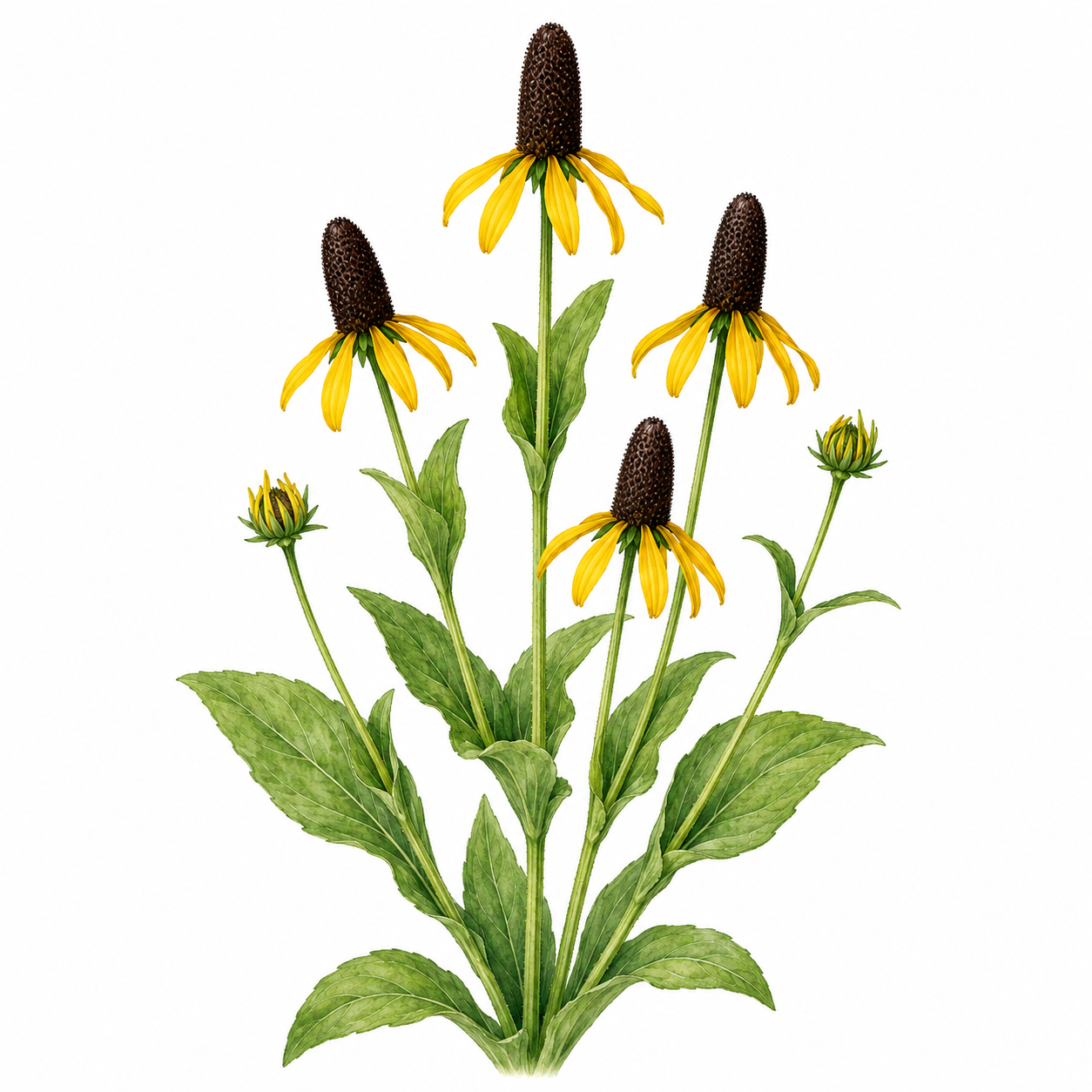 Clasping Coneflower - Dracopis amplexicaulis, synonym Rudbeckia amplexicaulis