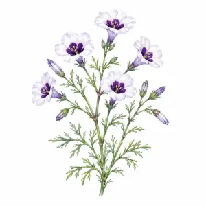 Bird's Eye Gilia tricolor wildflower for pollinator and wildflower seed mixes
